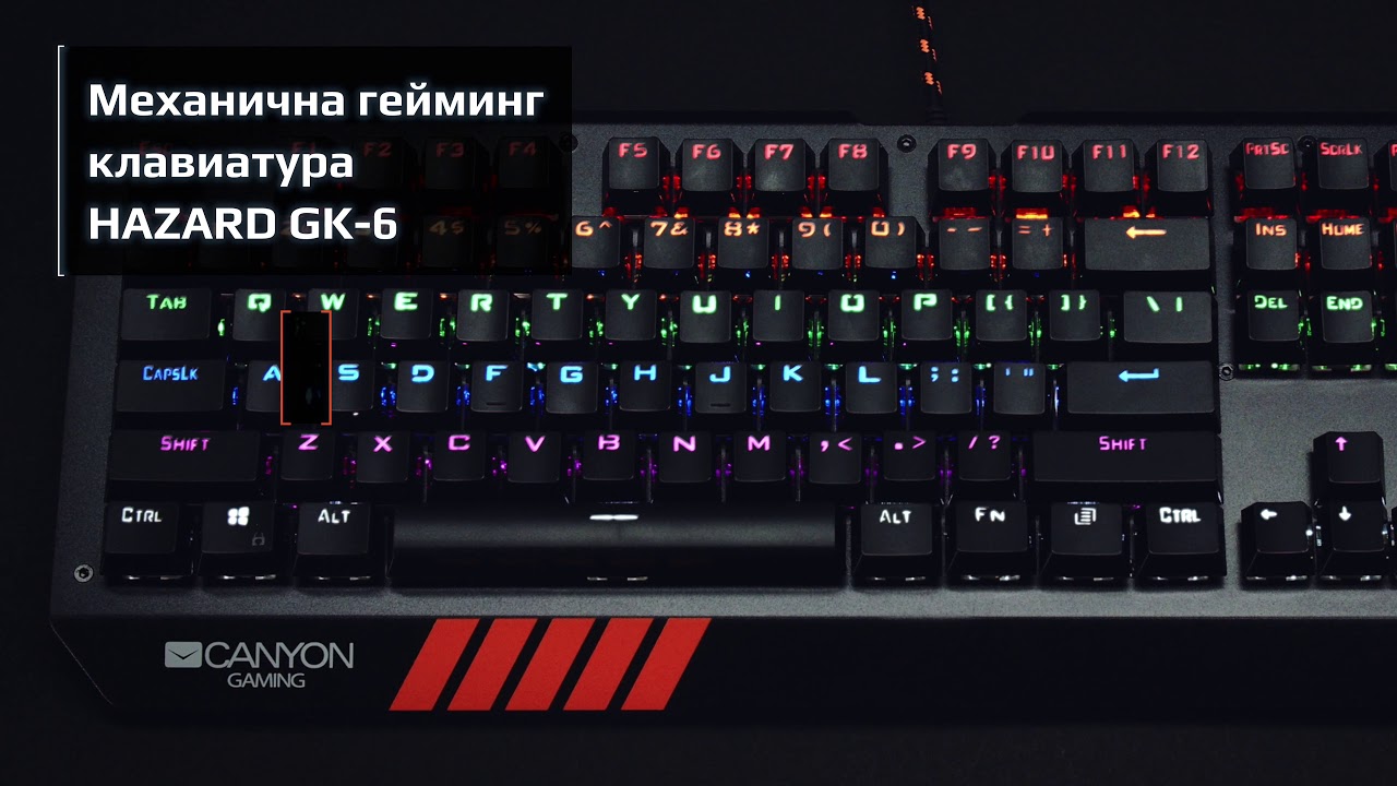 Геймърска клавиатура Canyon Hazard GK-6, Черна - CND-SKB6-US