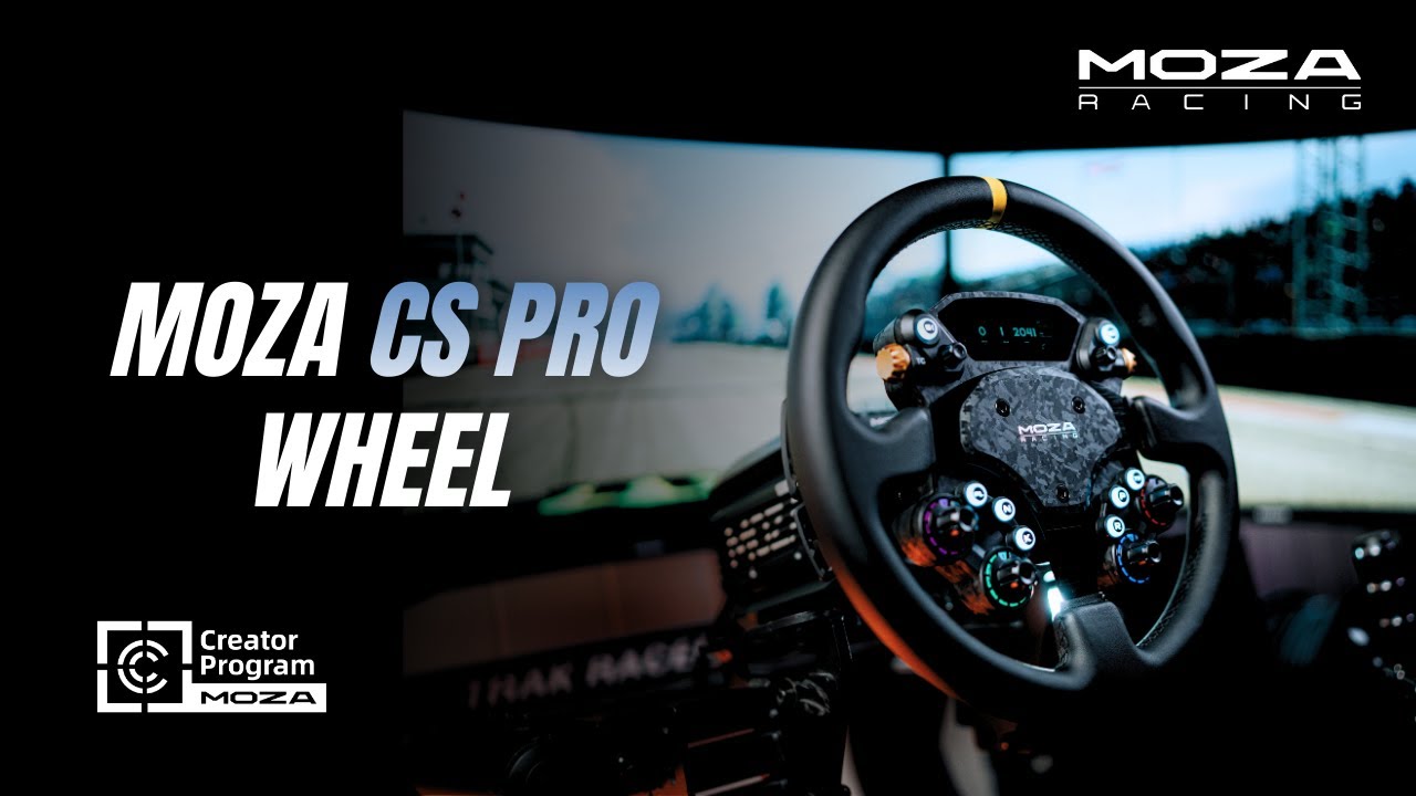 Волан с дисплей MOZA Racing CS Pro, Черен - RS093