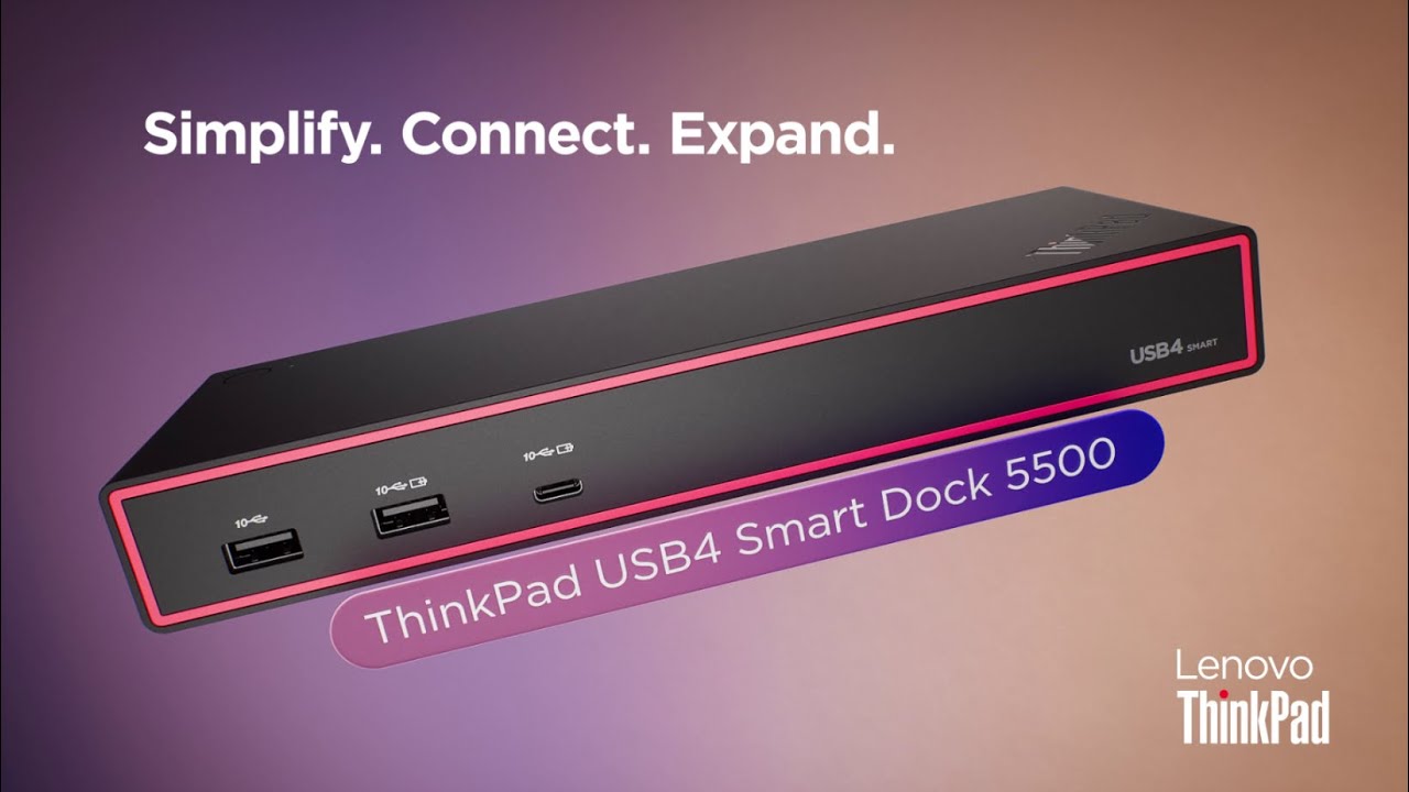 Докинг станция Lenovo ThinkPad USB4 Smart Dock 5500, 100W - 40BC0100EU