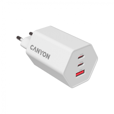 Зарядно устройство Canyon HEXAGON 65 65 W, Бяло - CND-CHAHEX65W gallery image 3