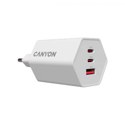 Зарядно устройство Canyon HEXAGON 65 65 W, Бяло - CND-CHAHEX65W gallery image 4
