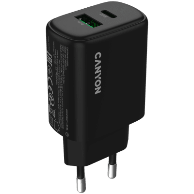 Зарядно устройство Canyon OnCharge 250 25 W, Черно - CNE-CHA250-31 gallery image 1