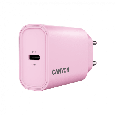 Зарядно устройство Canyon OnCharge 30CL 30 W, Розово - CNE-CHA30CLPK gallery image 4