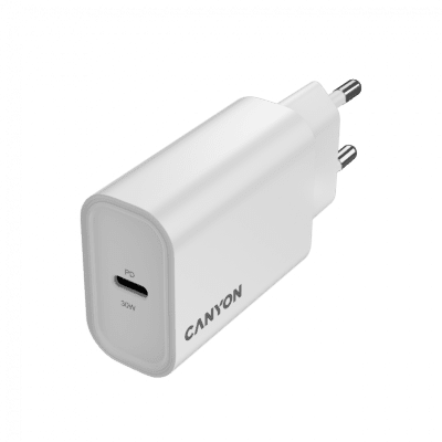 Зарядно устройство Canyon OnCharge 30CL 30 W, Бяло - CNE-CHA30CLW gallery image 3