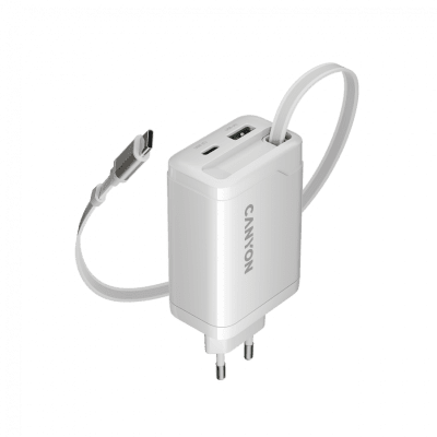 Зарядно устройство Canyon 65RC 65W, Бяло - CNS-CURC65ACW gallery image 1
