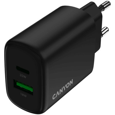 Зарядно устройство Canyon OnCharge 200 20 W, Черно - CNE-CHA200-31 gallery image 4