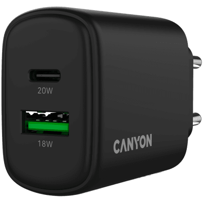 Зарядно устройство Canyon OnCharge 200 20 W, Черно - CNE-CHA200-31 gallery image 5