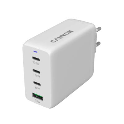 Зарядно устройство Canyon CU100ACC 100 W, Бяло - CNS-CUW100ACC gallery image 3