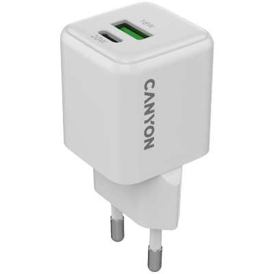 Зарядно устройство Canyon CU20AC 20 W, Бяло - CNS-CUW20AC gallery image 1