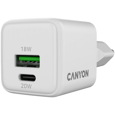 Зарядно устройство Canyon CU20AC 20 W, Бяло - CNS-CUW20AC gallery image 3