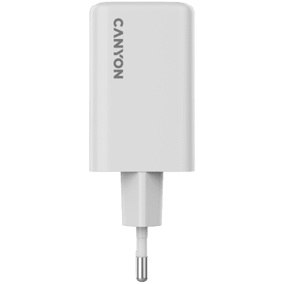 Зарядно устройство Canyon CU65ACC GaN 65W, Бяло - CNS-CUW65ACC gallery image 2