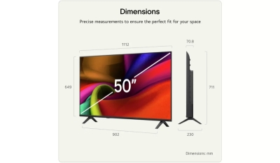Телевизор 50" LG 50NU8E0B3LA, 3840 x 2160, 60 Hz, Черен - 50NU8E0B3LA gallery image 2