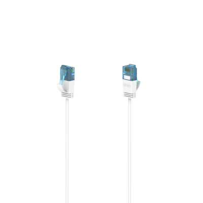 Мрежов кабел Hama Flexi-Slim RJ-45 към RJ-45, Cat 6a, 0.75 m, Бял - Hama-200688 gallery image 1