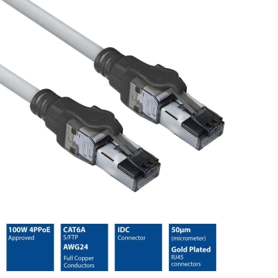 Мрежов пач кабел ACT RJ-45 към RJ-45, CAT 6а, 1.5 m - IM8600-IB8600 gallery image 2