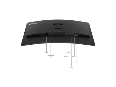Монитор Lenovo ThinkVision T34WD-40, 34", UWQHD (3440 x 1440), VA, 120 Hz, 4 ms, Черен - 64AEGAT1EU gallery image 4