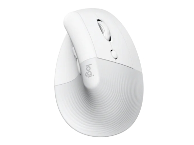 Безжична мишка Logitech Lift Vertical Ergonomic for Business - 910-006496, Бяла