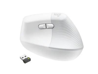 Безжична мишка Logitech Lift Vertical Ergonomic for Business - 910-006496, Бяла gallery image 2
