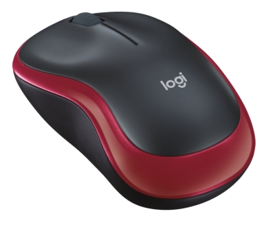 Безжична мишка Logitech M185 - 910-002237, Оптична, Червена/Черна gallery image 2