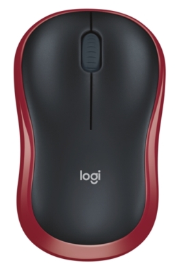 Безжична мишка Logitech M185 - 910-002237, Оптична, Червена/Черна