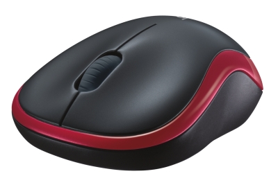 Безжична мишка Logitech M185 - 910-002237, Оптична, Червена/Черна gallery image 3