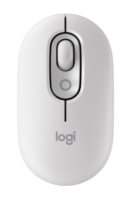 Безжична мишка Logitech POP emoji - 910-007411, Оптична, Бяла