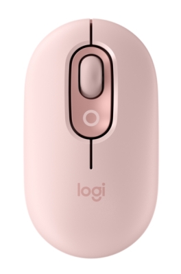 Безжична мишка Logitech POP emoji - 910-007413, Оптична, Розова