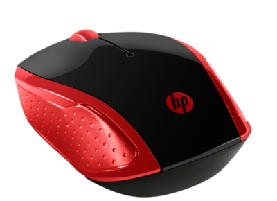 Безжична мишка HP 200 - 2HU82AA, Черна/Червена gallery image 2