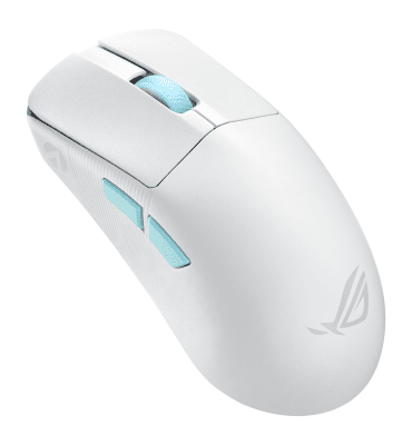 Геймърска безжична мишка ASUS ROG Harpe Ace Aim Lab Edition - 90MP02W0-BMUA10, Бяла gallery image 2
