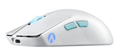 Геймърска безжична мишка ASUS ROG Harpe Ace Aim Lab Edition - 90MP02W0-BMUA10, Бяла gallery image 5