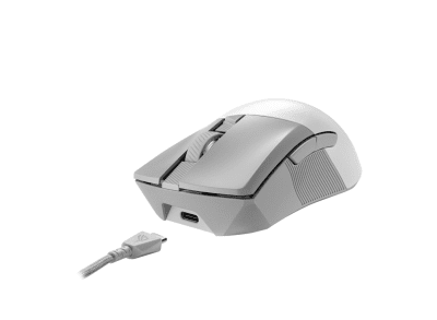 Геймърска безжична мишка ASUS ROG Gladius III Wireless AimPoint - 90MP02Y0-BMUA11, Бяла gallery image 5