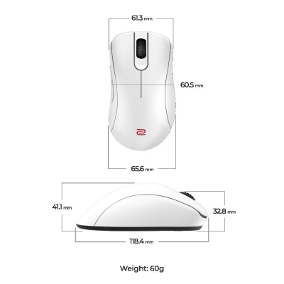 Геймърска безжична мишка Zowie EC3-DW - 9H.N4WBE.A3E, Бяла gallery image 5
