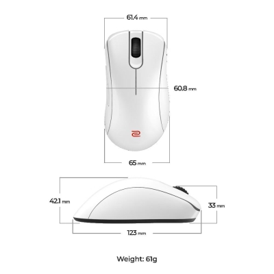 Геймърска безжична мишка Zowie EC2-DW - 9H.N4VBE.A3E, Бяла gallery image 5