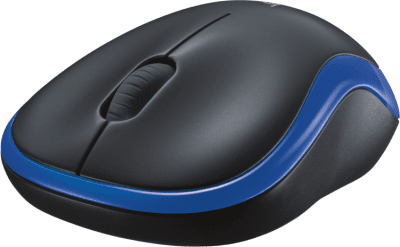 Безжична оптична мишка Logitech M185 - 910-002236, Черна/Синя gallery image 4