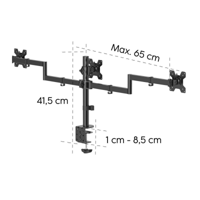 Стойка Hama за 3 монитора - Hama-220899 gallery image 13