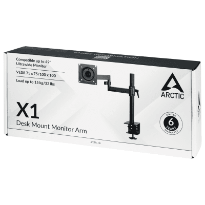 Стойка за монитор ARCTIC X1, Черна - AEMNT00061A gallery image 7