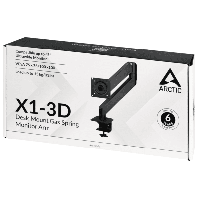 Стойка за монитор ARCTIC X1-3D, Черна - AEMNT00062A gallery image 8