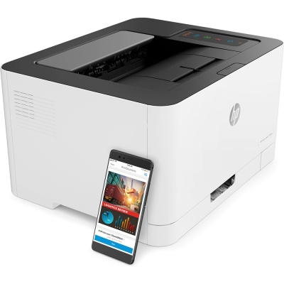 Принтер HP Color Laser 150nw, Лазерен, A4, 600 x 600 dpi, 18 ppm, Wi-Fi - 4ZB95A gallery image 2