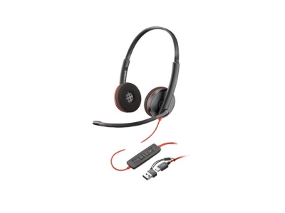 Слушалки HP Poly Blackwire 3220, Черни - 8X228A6