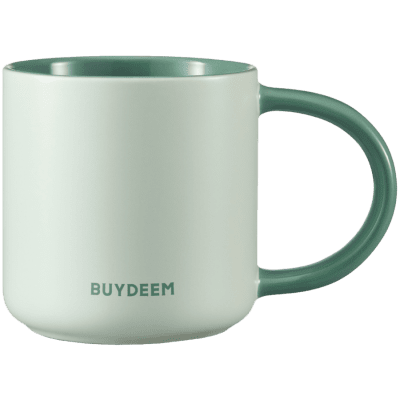Керамична чаша Buydeem CD1018, 300 ml, Зелена - CD1018-CG gallery image 1