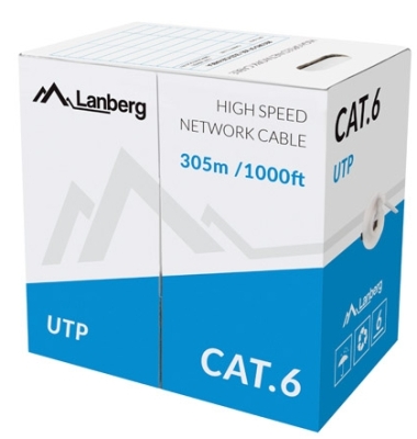 LAN кабел Lanberg, Сив - LCU6-10CC-0305-S