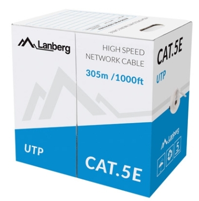 LAN кабел Lanberg, CAT.5E, Сив - LCU5-11CC-0305-S