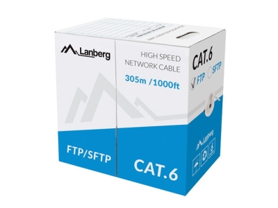 LAN кабел Lanberg, Cat.5e, Сив - LCF6-11CU-0305-S