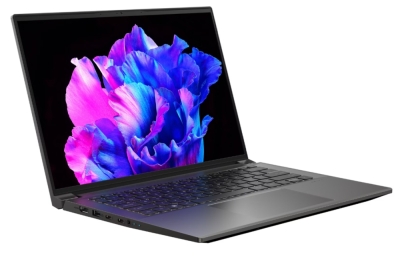Лаптоп Acer Swift X 14 SFX14-71G-75L8, 14.5", Intel Core i7-13700H, 2.8K OLED 120Hz, 16GB DDR5, 1TB SSD, NVIDIA RTX 4050 6GB, Windows 11 Home, Сив - NX.KEVEX.001 gallery image 3