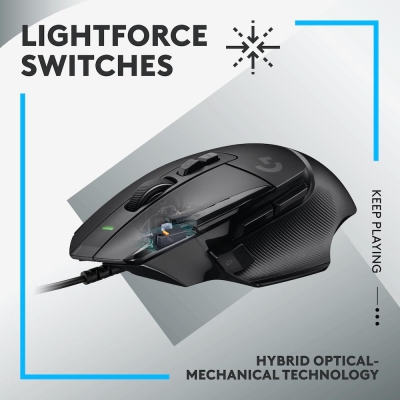 Геймърска мишка Logitech, G502 X - 910-006138, Черна gallery image 2