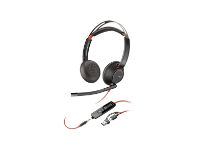 Слушалки HP Poly Blackwire 5220 Stereo - 8X231AA gallery image 1