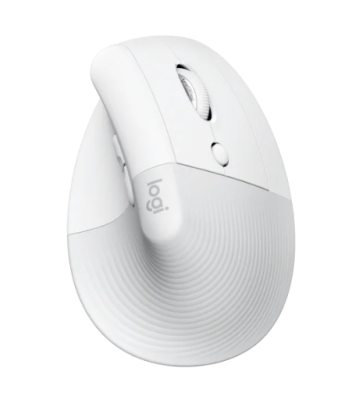 Безжична мишка Logitech Lift Vertical Ergonomic Mouse - 910-006475, Бяла