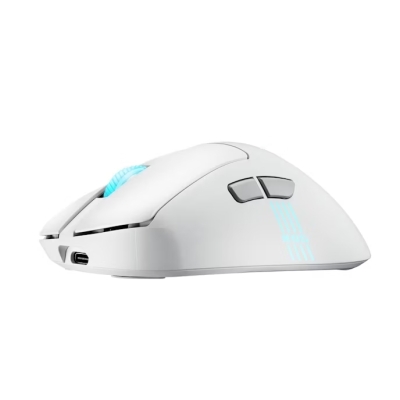 Безжична геймърска мишка Asus ROG Keris II Origin - 90MP04A0-BMUA10, Бяла gallery image 7