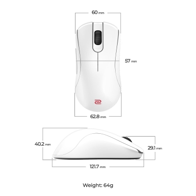Безжична геймърска мишка Zowie ZA13-DW 4K - 9H.N4RBE.A3E, Бяла gallery image 3