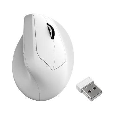 Ергономична геймърска мишка Keychron M5 Wireless 8K - M5-A24, Бяла