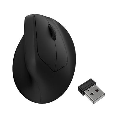 Ергономична геймърска мишка Keychron M5 Wireless 8K - M5-A23, Черна